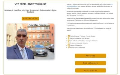 Le site web de VTC EXCELLENCE à Toulouse fait peau neuve